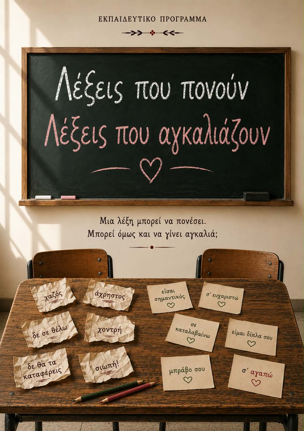 Φωτογραφία από το θεματικό πρόγραμμα «Λέξεις που πονούν, λέξεις που αγκαλιάζουν»